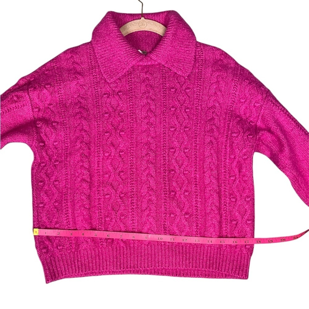 Free People Every Cloud Pullover in Fuchsia Fizz Size Small - Picture 6 of 8